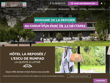 Tablet Screenshot of hotel-la-reposee.com